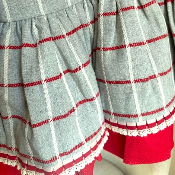 Charming Red and Gray Kids Formal Dress - Picture 5 of 5